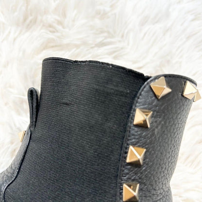 Valentino Garavani Boots Shoes Rockstuds EU 36.0 US 6.0 Black Authentic