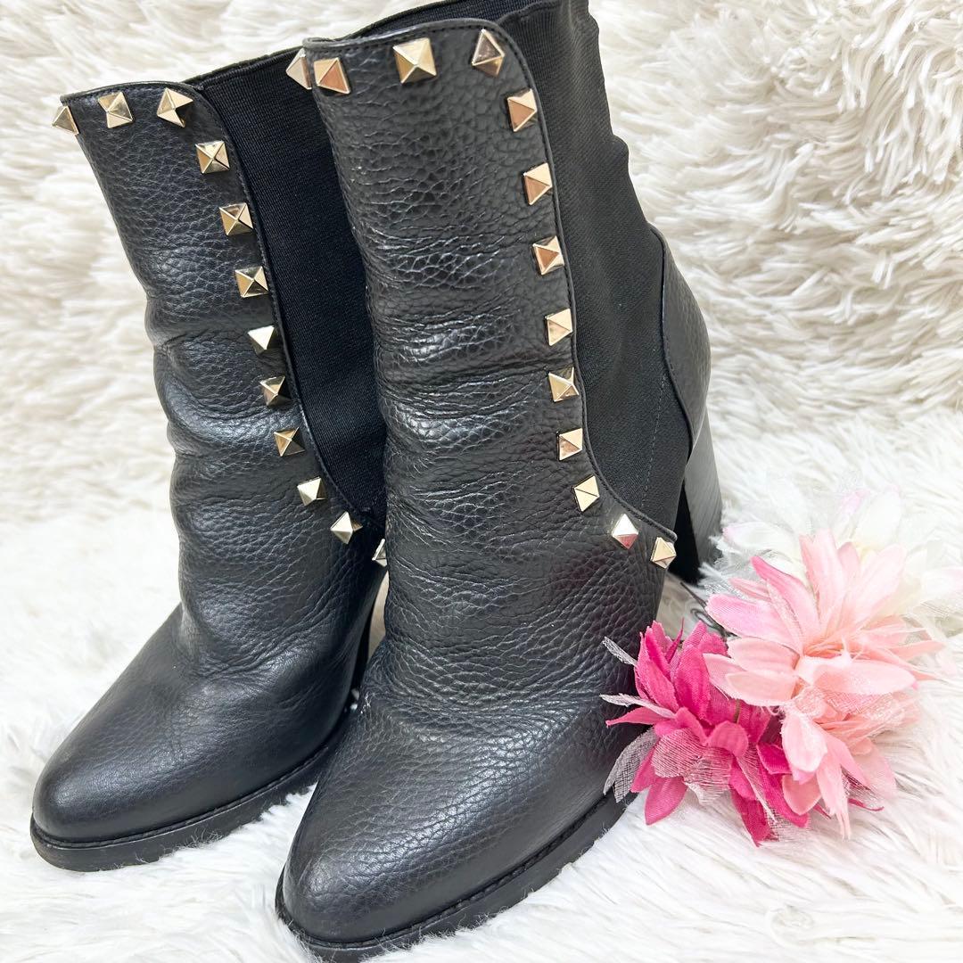 Valentino Garavani Boots Shoes Rockstuds EU 36.0 US 6.0 Black Authentic