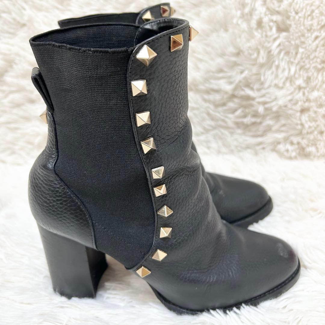 Valentino Garavani Boots Shoes Rockstuds EU 36.0 US 6.0 Black Authentic