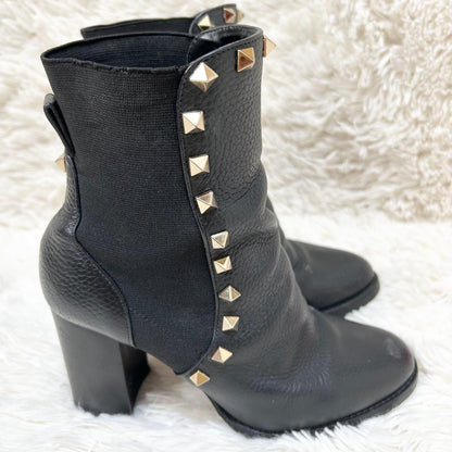 Valentino Garavani Boots Shoes Rockstuds EU 36.0 US 6.0 Black Authentic