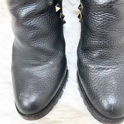 Valentino Garavani Boots Shoes Rockstuds EU 36.0 US 6.0 Black Authentic