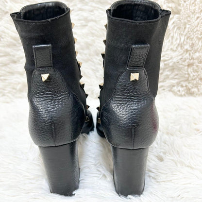 Valentino Garavani Boots Shoes Rockstuds EU 36.0 US 6.0 Black Authentic