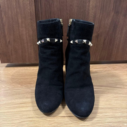 Valentino Boots Shoes Studs EU 35.5 US 5.5 Suede Black Authentic