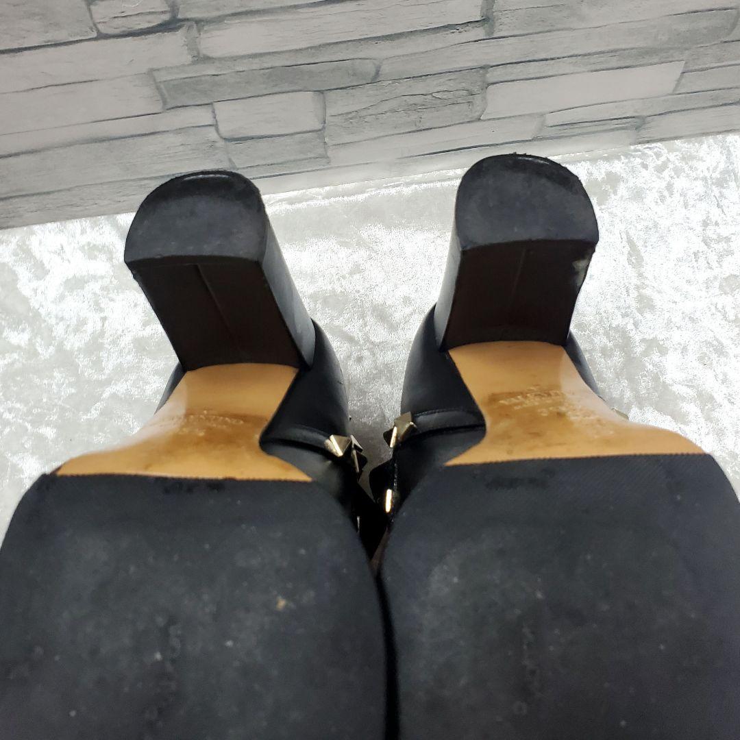 Valentino Garavani Boots Shoes Studs EU 35.5 US 5.5 Leather Black Authentic