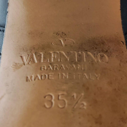 Valentino Garavani Boots Shoes Studs EU 35.5 US 5.5 Leather Black Authentic