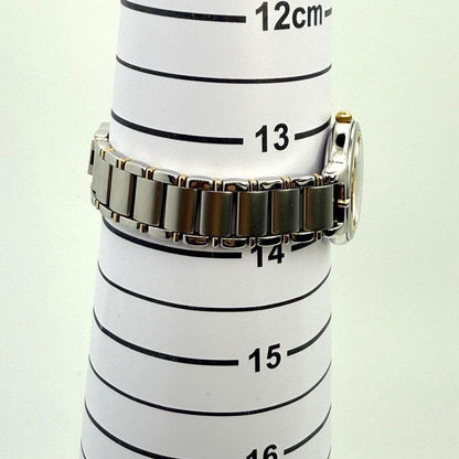 Saint Laurent Quartz Watch Wristwatch YSL Cassandra Silver Navy Women's Auth