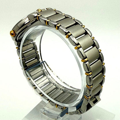 Saint Laurent Quartz Watch Wristwatch YSL Cassandra Silver Navy Women's Auth