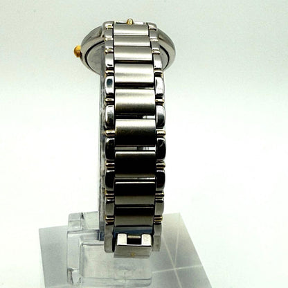 Saint Laurent Quartz Watch Wristwatch YSL Cassandra Silver Navy Women's Auth