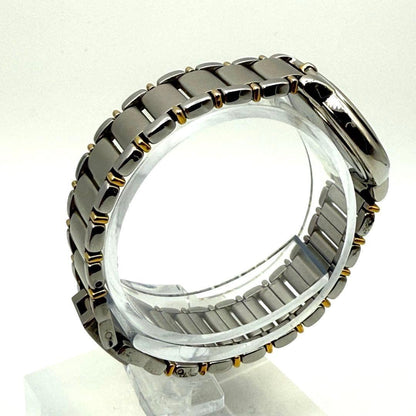 Saint Laurent Quartz Watch Wristwatch YSL Cassandra Silver Navy Women's Auth