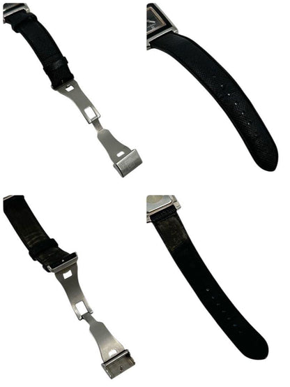 Saint Laurent Quartz Watch Wristwatch Logo Black Women's Authentic