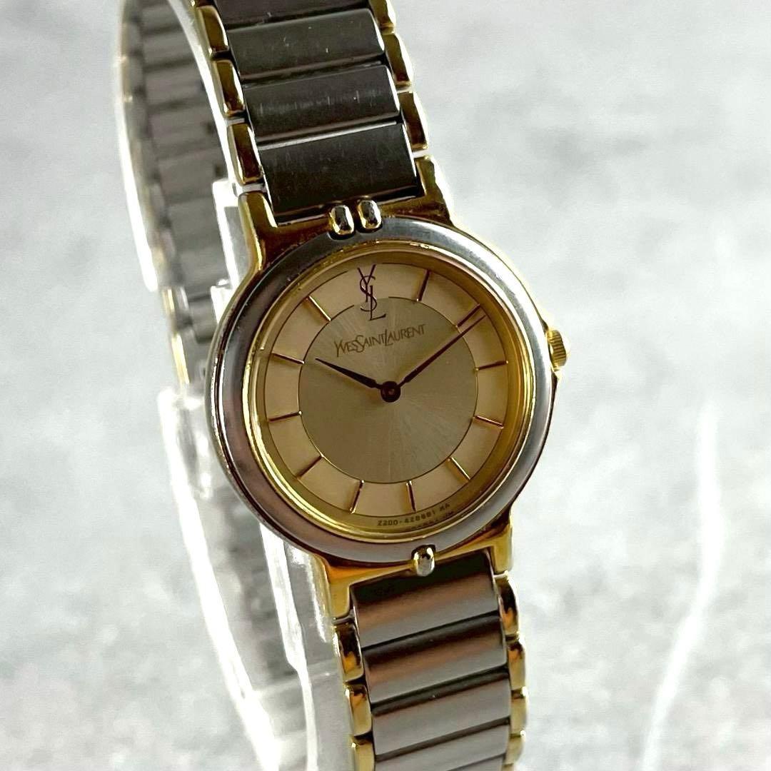 Saint Laurent 2200-228481 TA Watch Wristwatch YSL Cassandra Gold Silver Women's