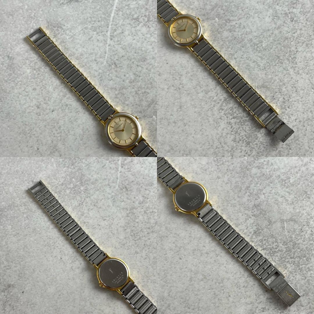 Saint Laurent 2200-228481 TA Watch Wristwatch YSL Cassandra Gold Silver Women's