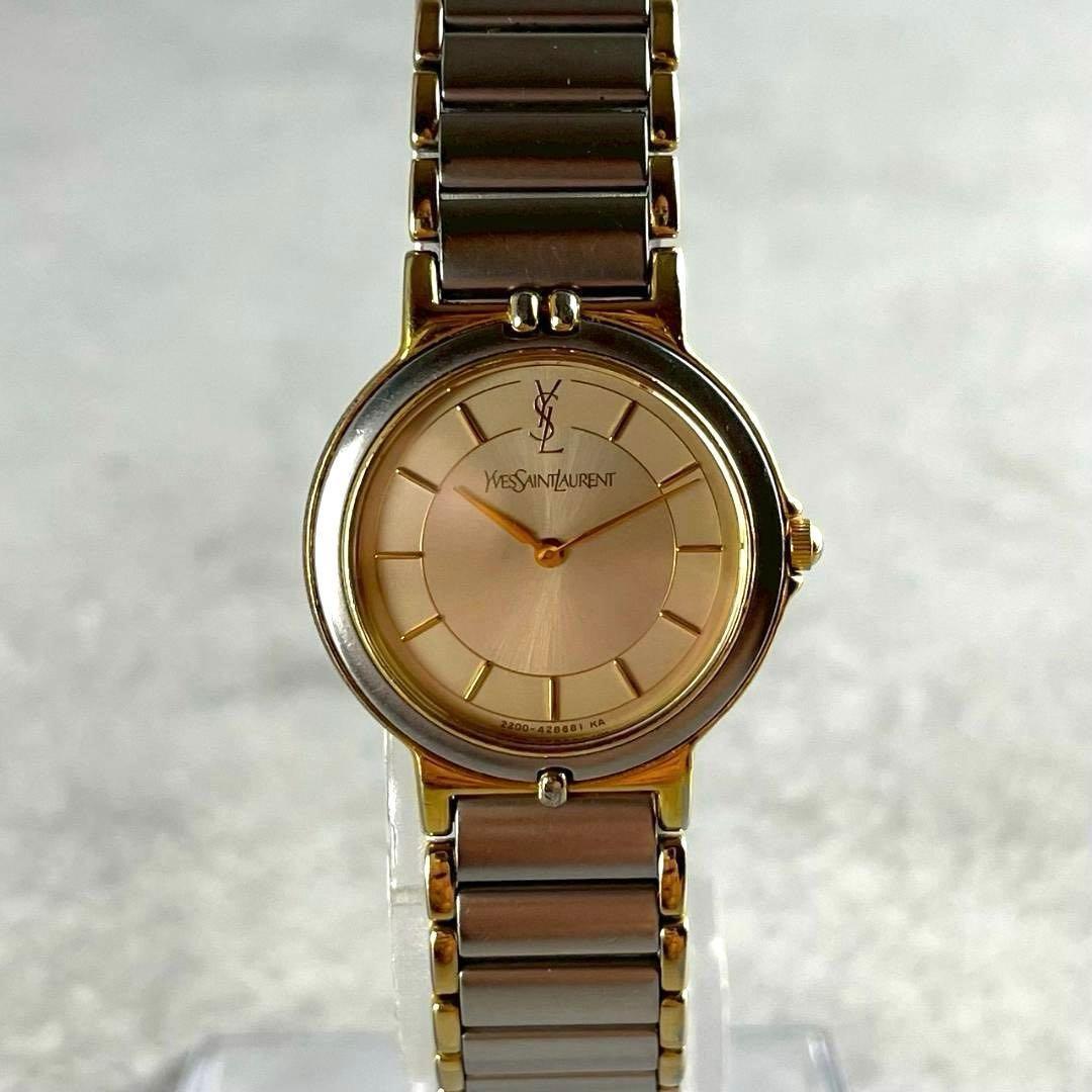 Saint Laurent 2200-228481 TA Watch Wristwatch YSL Cassandra Gold Silver Women's