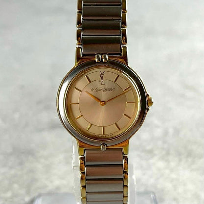Saint Laurent 2200-228481 TA Watch Wristwatch YSL Cassandra Gold Silver Women's