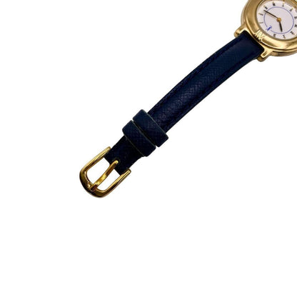 Saint Laurent Quartz Watch Wristwatch YSL Cassandra White Navy Women's Auth