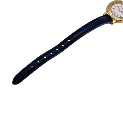 Saint Laurent Quartz Watch Wristwatch YSL Cassandra White Navy Women's Auth