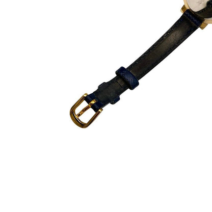 Saint Laurent Quartz Watch Wristwatch YSL Cassandra White Navy Women's Auth