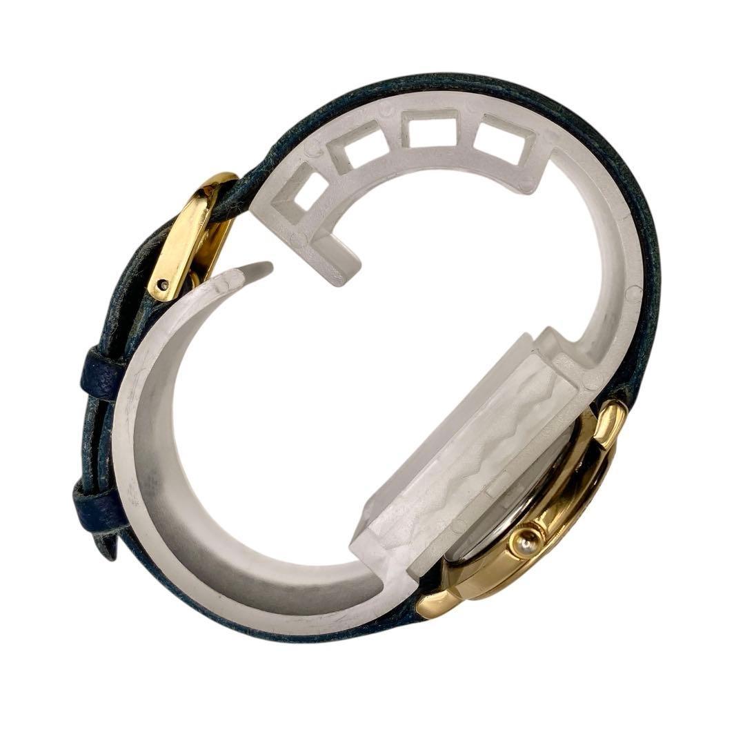 Saint Laurent Quartz Watch Wristwatch YSL Cassandra White Navy Women's Auth