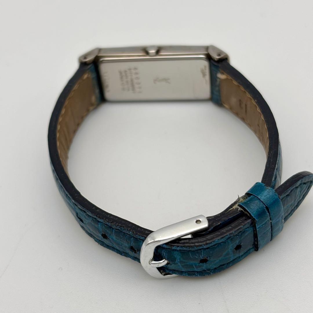 Saint Laurent Quartz Watch Wristwatch YSL Cassandra Black Turquoise Women's Auth