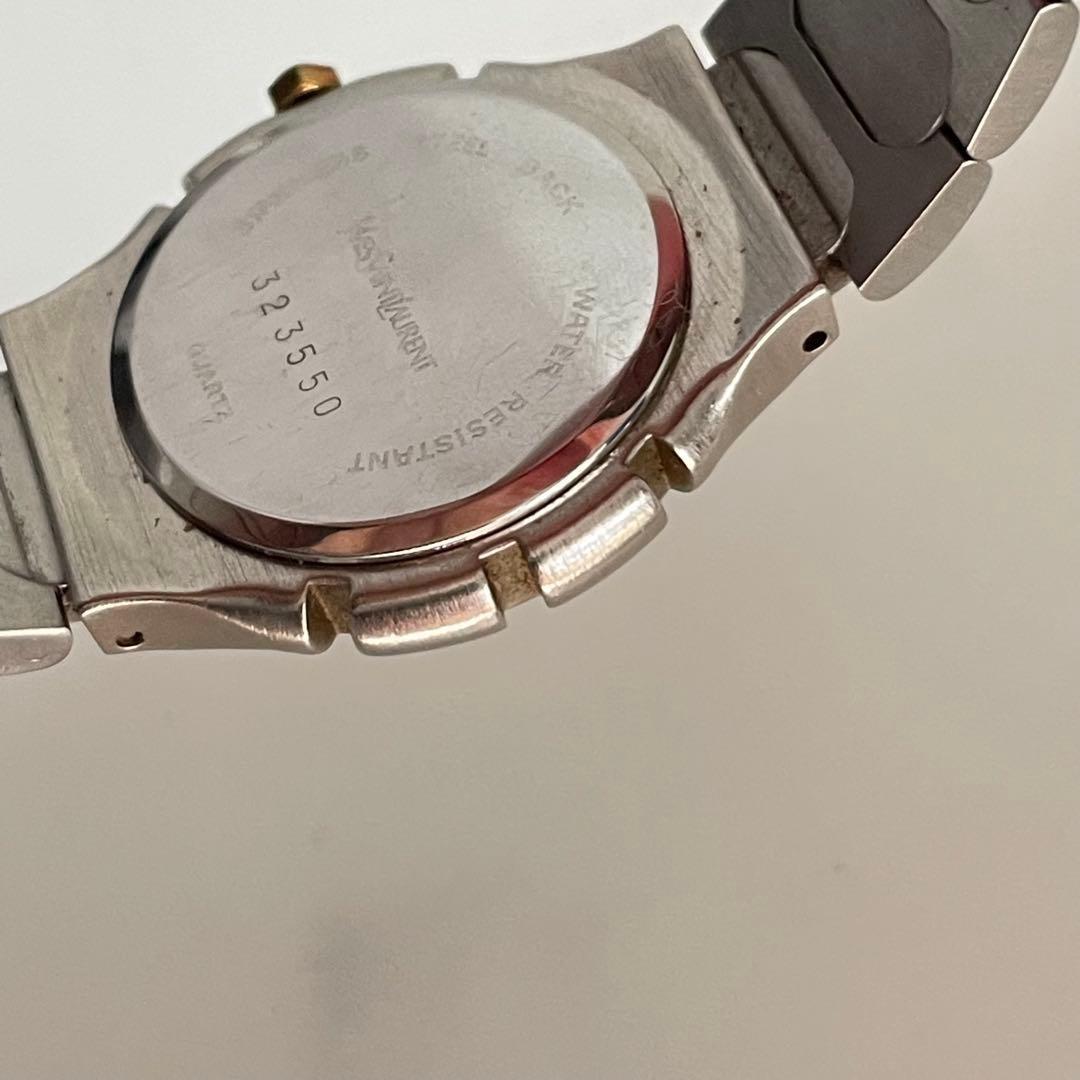 Saint Laurent Quartz Watch Wristwatch YSL Cassandra Black Gold Women's Auth