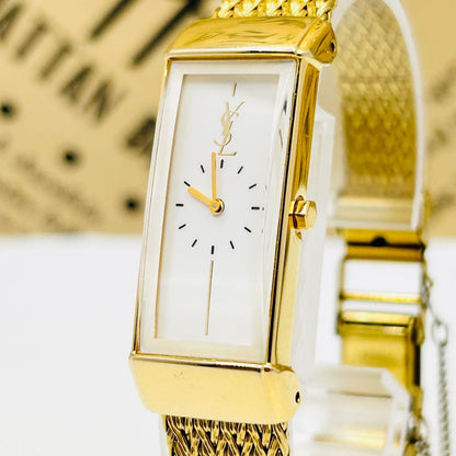 Saint Laurent Quartz Watch Wristwatch YSL Cassandra Gold Women's Authentic
