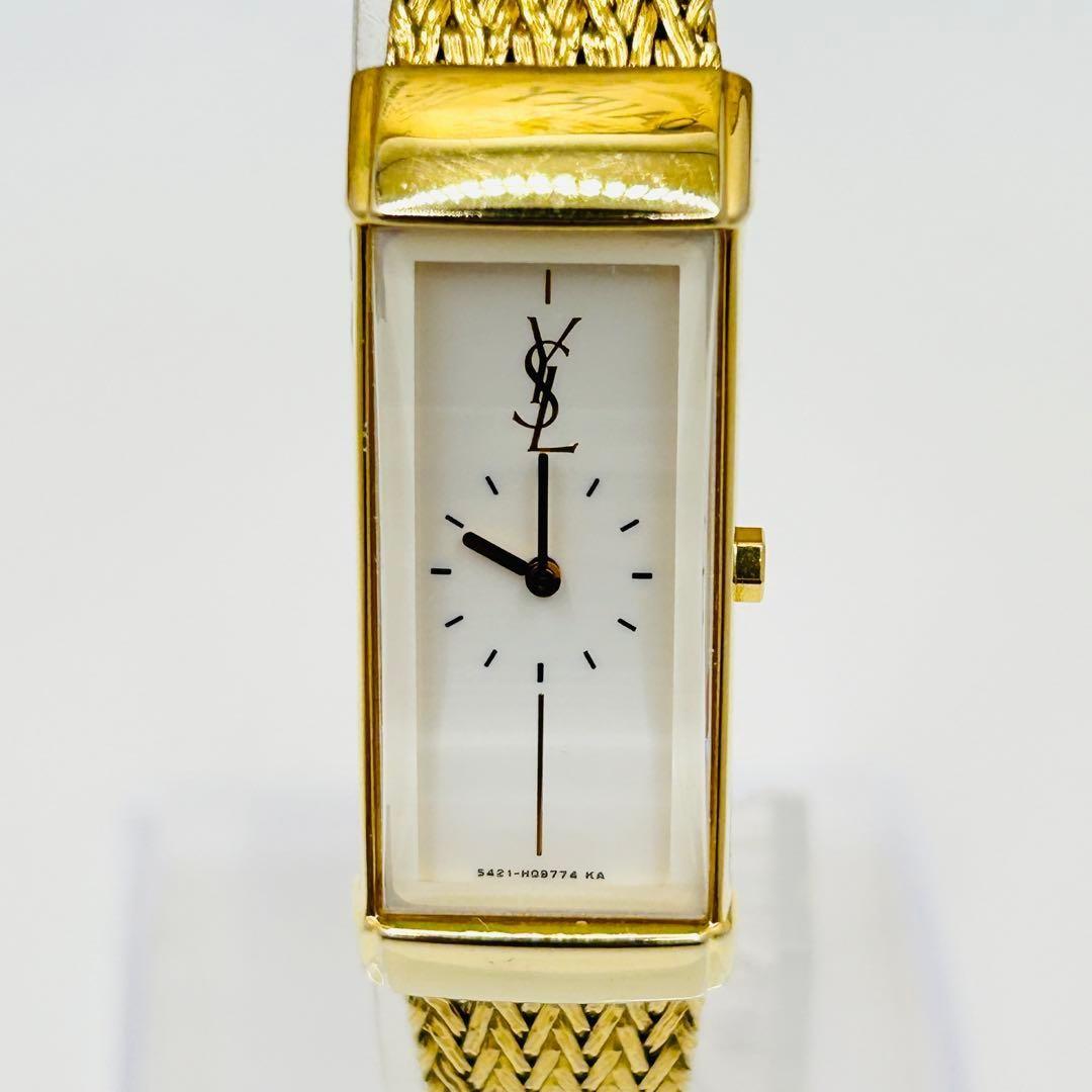 Saint Laurent Quartz Watch Wristwatch YSL Cassandra Gold Women's Authentic
