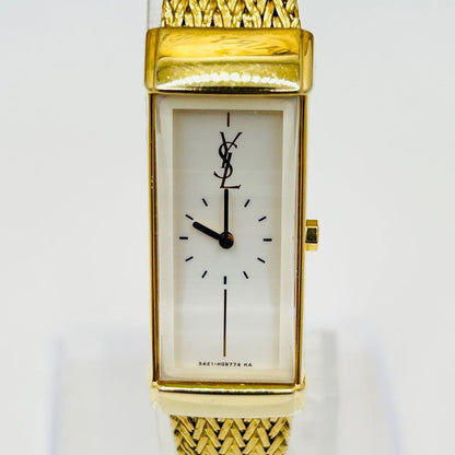 Saint Laurent Quartz Watch Wristwatch YSL Cassandra Gold Women's Authentic