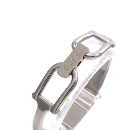 GUCCI 1500L Quartz Watch Wristwatch GG Silver Women's Authentic