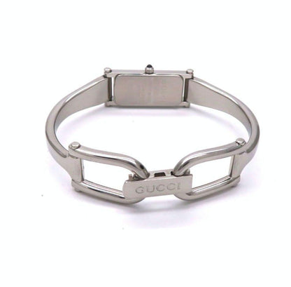 GUCCI 1500L Quartz Watch Wristwatch GG Silver Women's Authentic