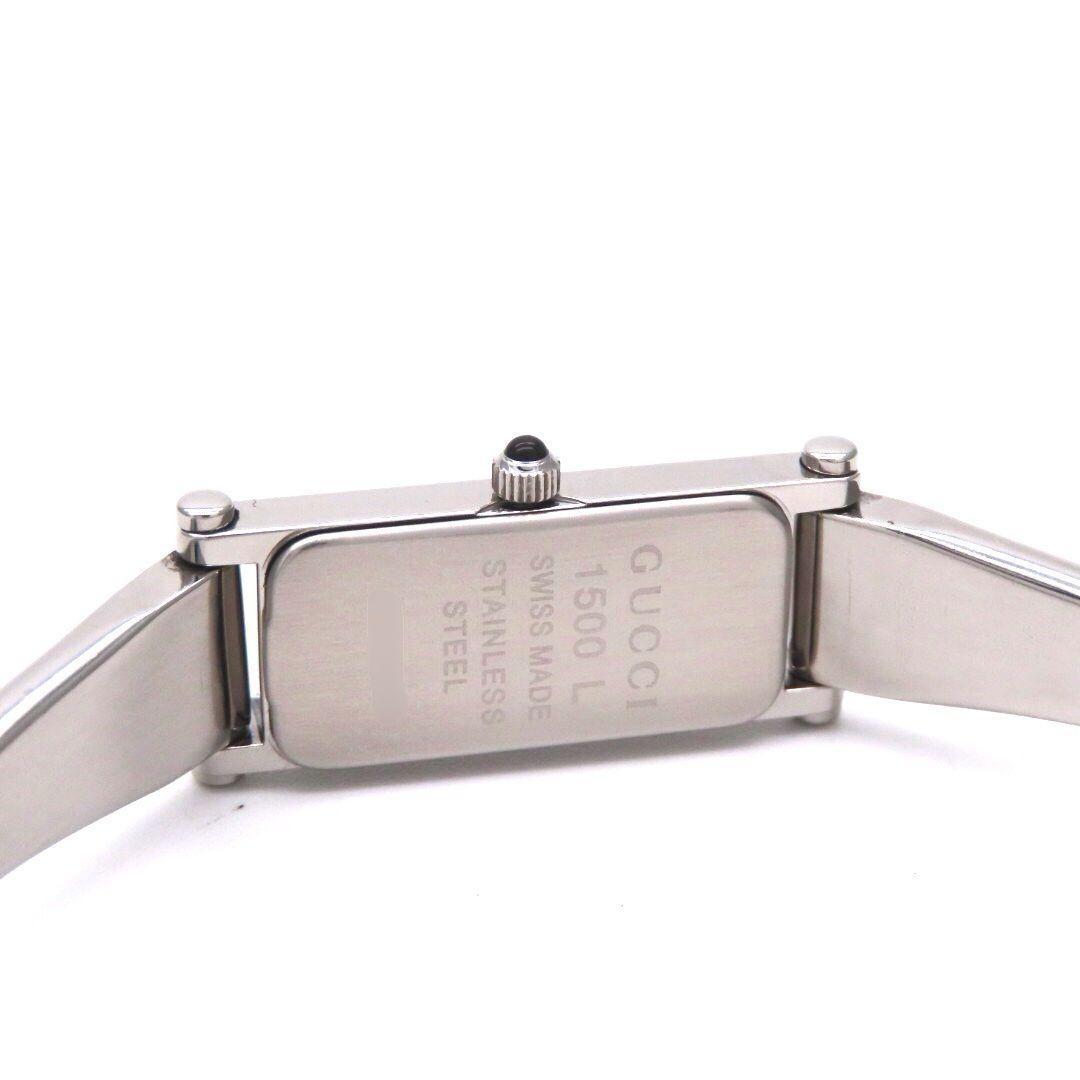 GUCCI 1500L Quartz Watch Wristwatch GG Silver Women's Authentic