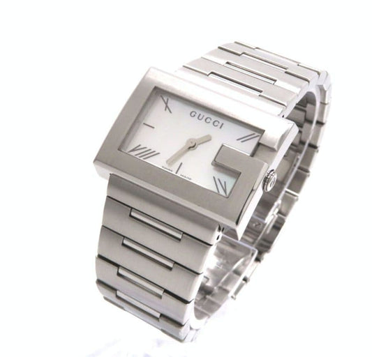 GUCCI 100L Quartz Watch Wristwatch Silver Women's Authentic