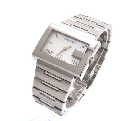 GUCCI 100L Quartz Watch Wristwatch Silver Women's Authentic