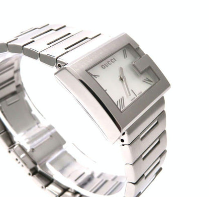 GUCCI 100L Quartz Watch Wristwatch Silver Women's Authentic