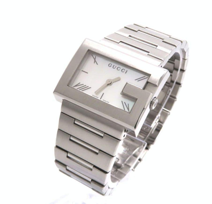 GUCCI 100L Quartz Watch Wristwatch Silver Women's Authentic