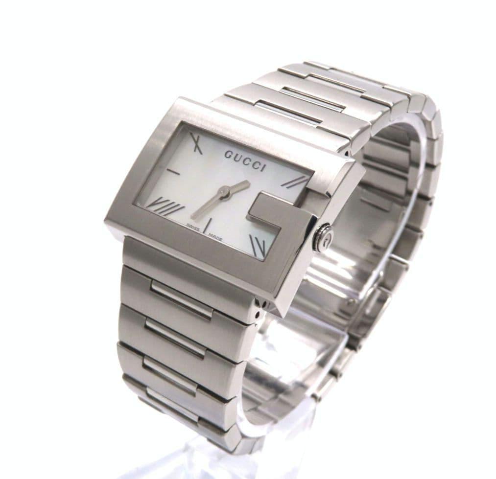GUCCI 100L Quartz Watch Wristwatch Silver Women's Authentic