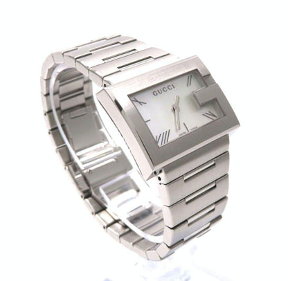 GUCCI 100L Quartz Watch Wristwatch Silver Women's Authentic