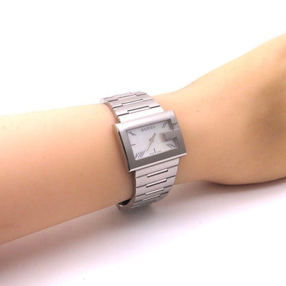 GUCCI 100L Quartz Watch Wristwatch Silver Women's Authentic