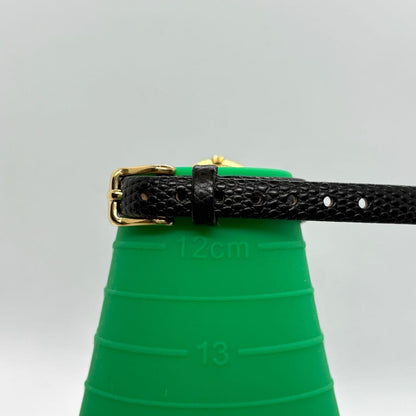 GUCCI 5300L Quartz Watch Wristwatch Gold Black Women's Authentic