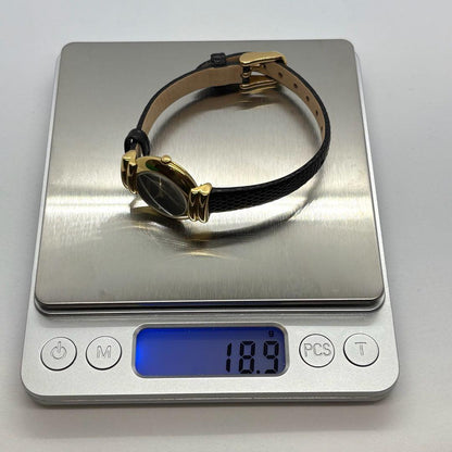 GUCCI 5300L Quartz Watch Wristwatch Gold Black Women's Authentic