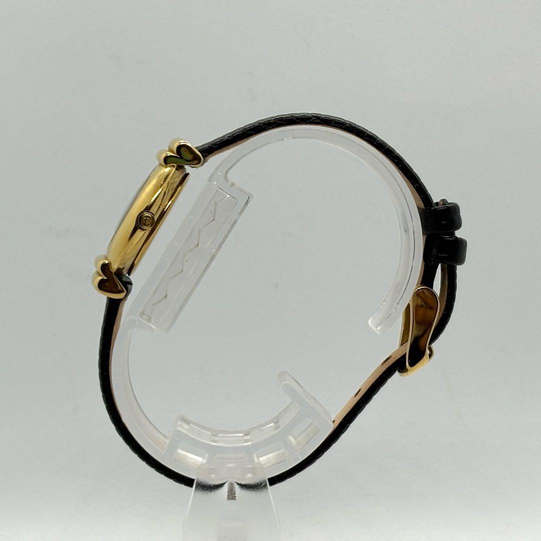 GUCCI 5300L Quartz Watch Wristwatch Gold Black Women's Authentic