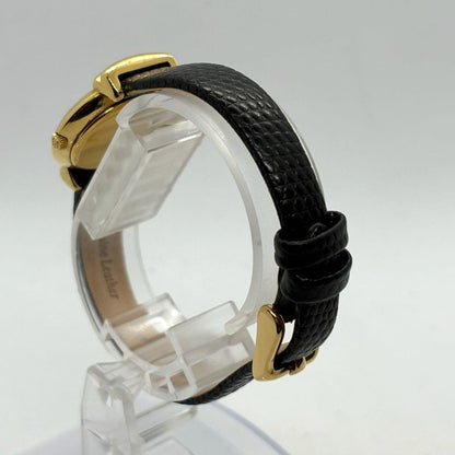 GUCCI 5300L Quartz Watch Wristwatch Gold Black Women's Authentic