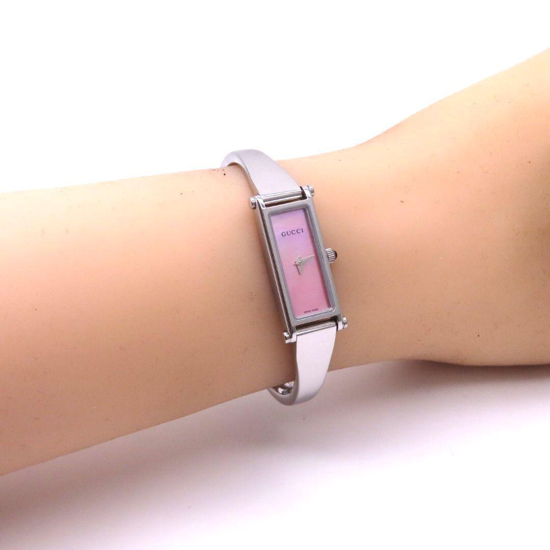 GUCCI 1500L Quartz Watch Wristwatch Pink Silver Women's Authentic