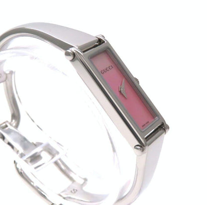 GUCCI 1500L Quartz Watch Wristwatch Pink Silver Women's Authentic