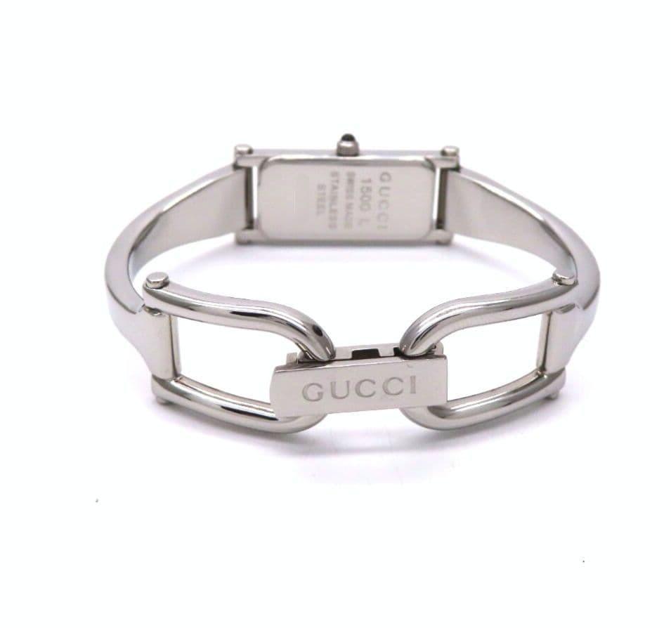 GUCCI 1500L Quartz Watch Wristwatch Pink Silver Women's Authentic