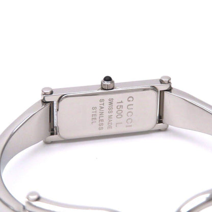 GUCCI 1500L Quartz Watch Wristwatch Pink Silver Women's Authentic