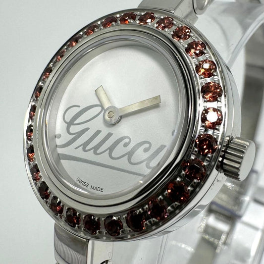 GUCCI Quartz Watch Wristwatch White Women's Authentic
