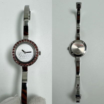 GUCCI Quartz Watch Wristwatch White Women's Authentic
