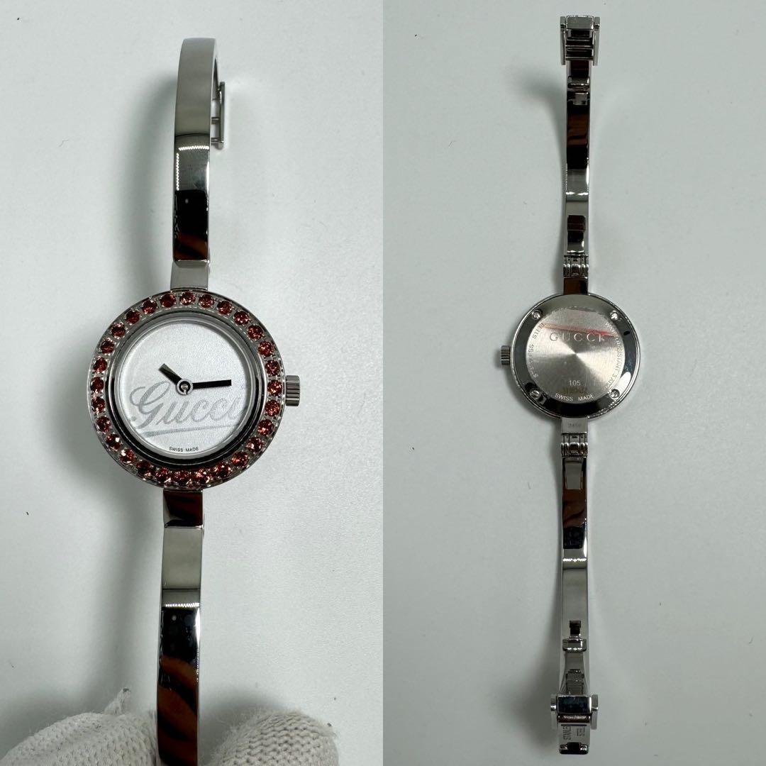 GUCCI Quartz Watch Wristwatch White Women's Authentic