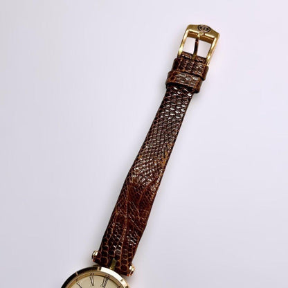 GUCCI Quartz Watch Wristwatch White Brown Women's Authentic