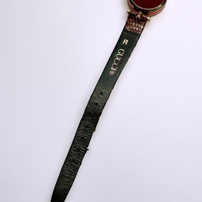 GUCCI Quartz Watch Wristwatch White Brown Women's Authentic